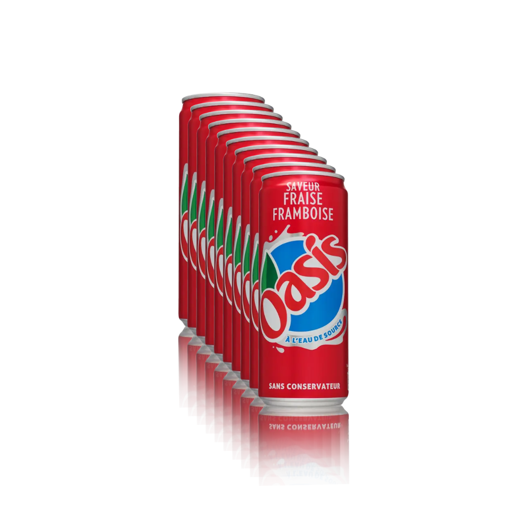 Oasis Aardbei Framboos 330ML 10-Pack